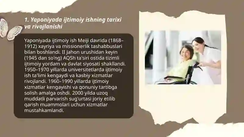 Yaponiyada ijtimoiy ish 3