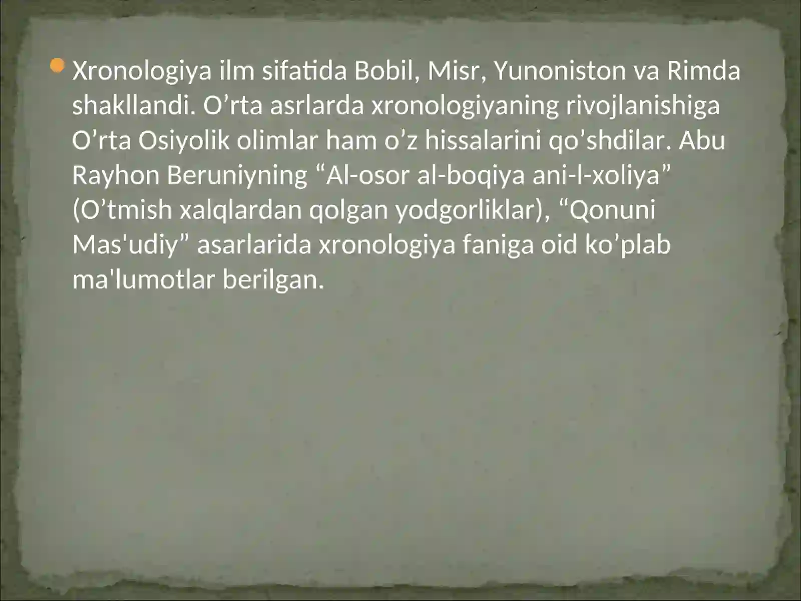 Xronologiya 3