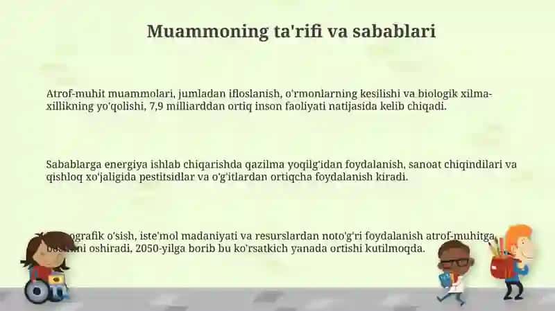 Ecologiya muammolarini birga xal qilamiz 3