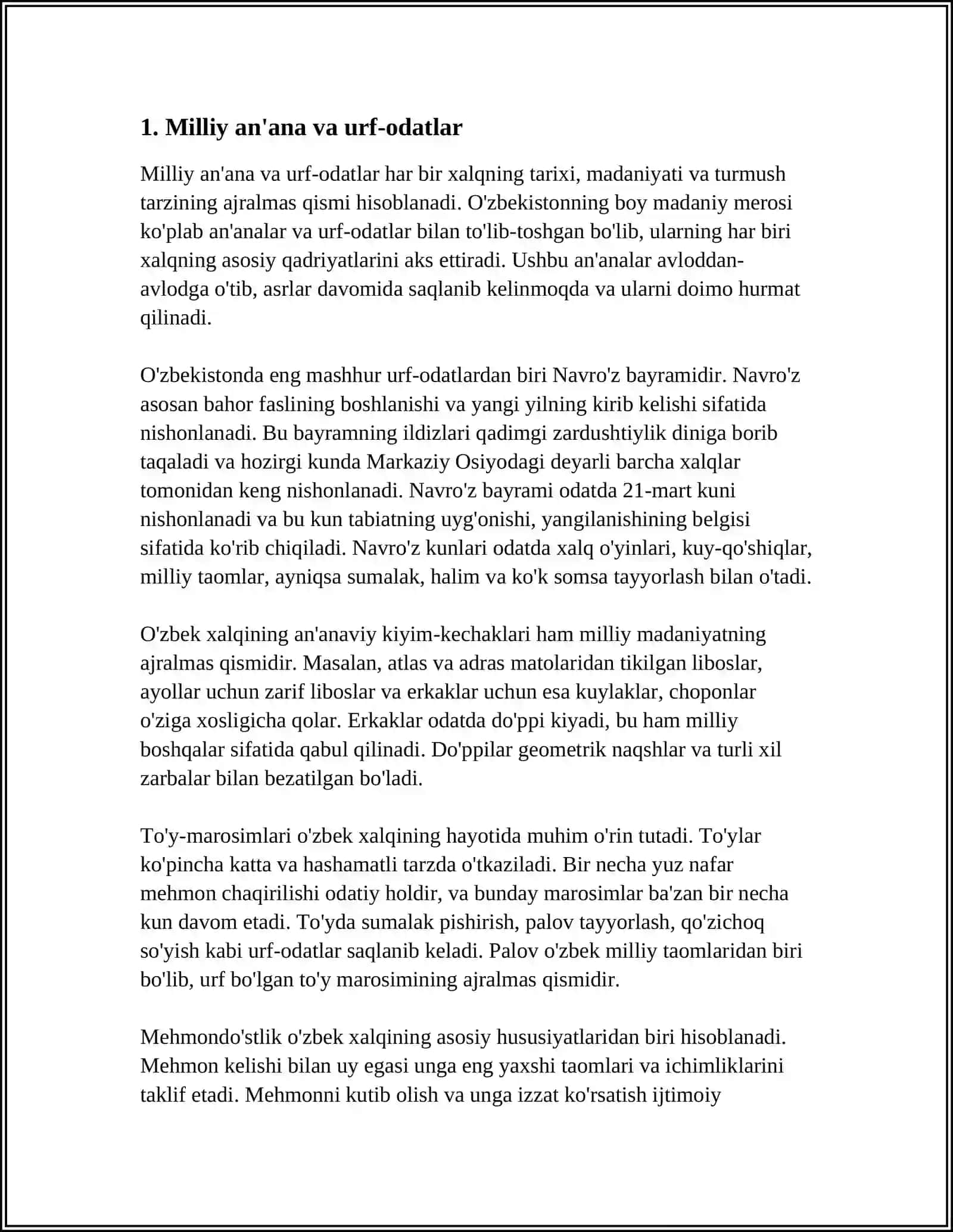 MADANIY QADRIYATLAR 3