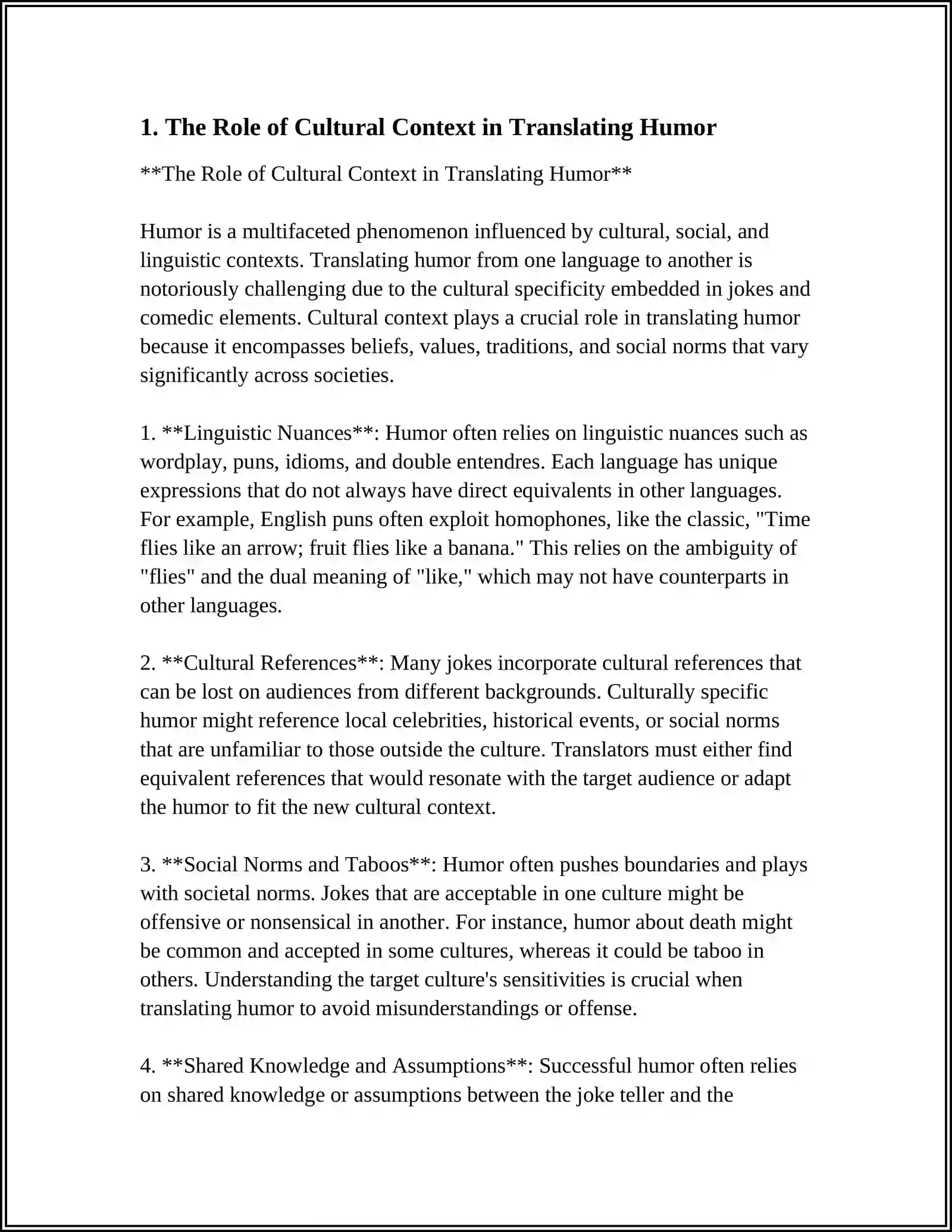 TRANSLATION OF HUMOR AND DRAMA 3