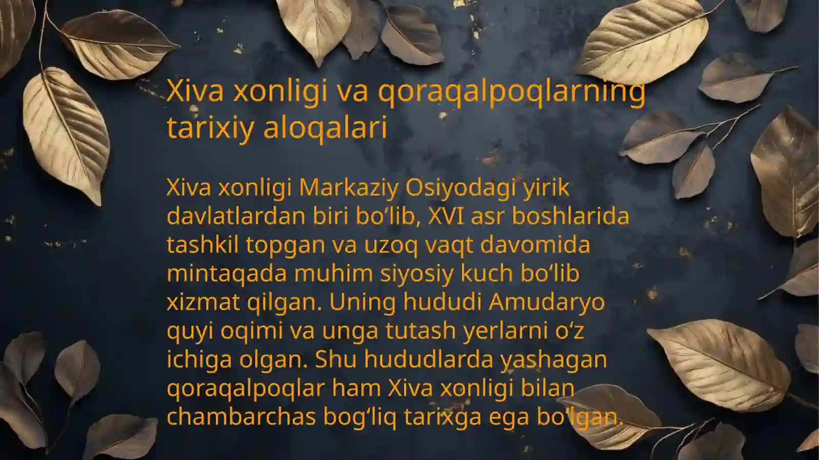 Xorazm xonligi va Qoraqalpoqlar 3