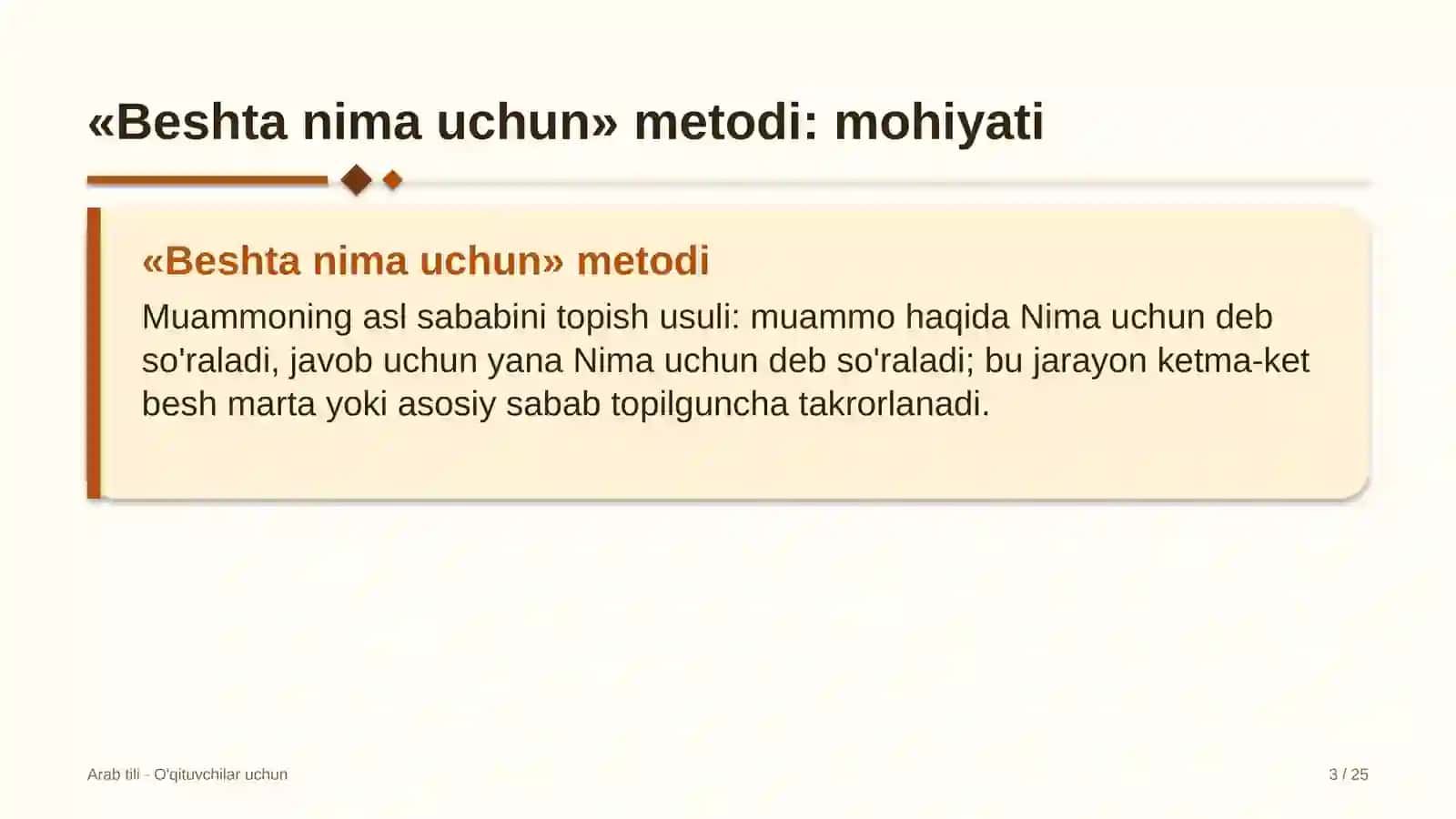 arab tili darslarida beshta nima uchun metodidan foydalanish 9495 3