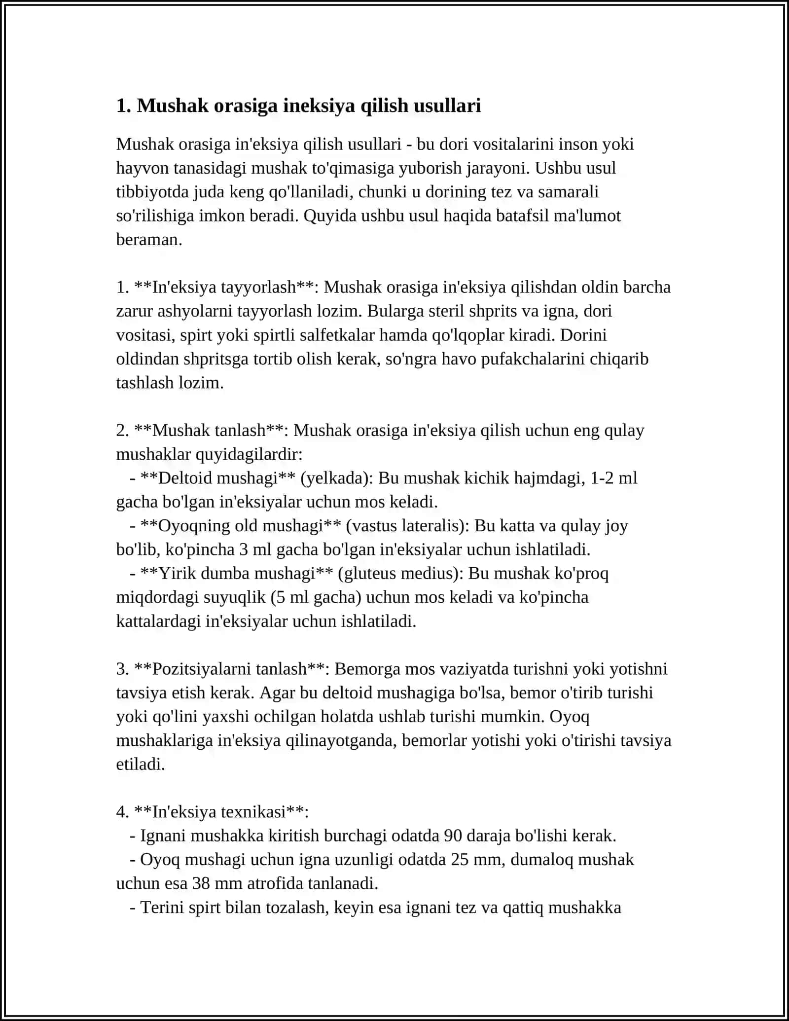 MUSHAK ORASIGA INEKSIYA QILISH TEXNIKASI 3