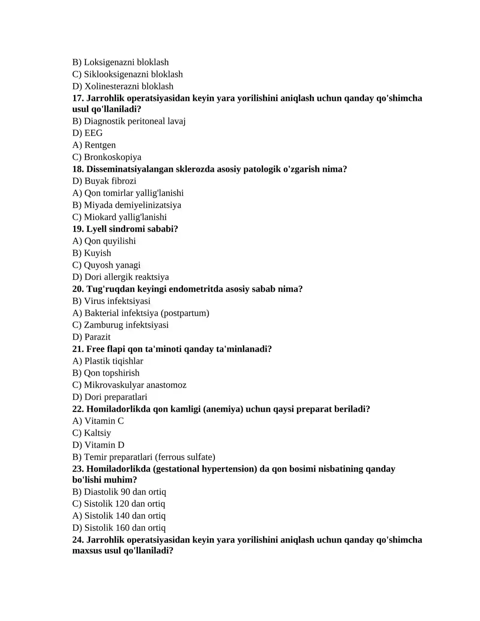 Gematologiya testlari 3