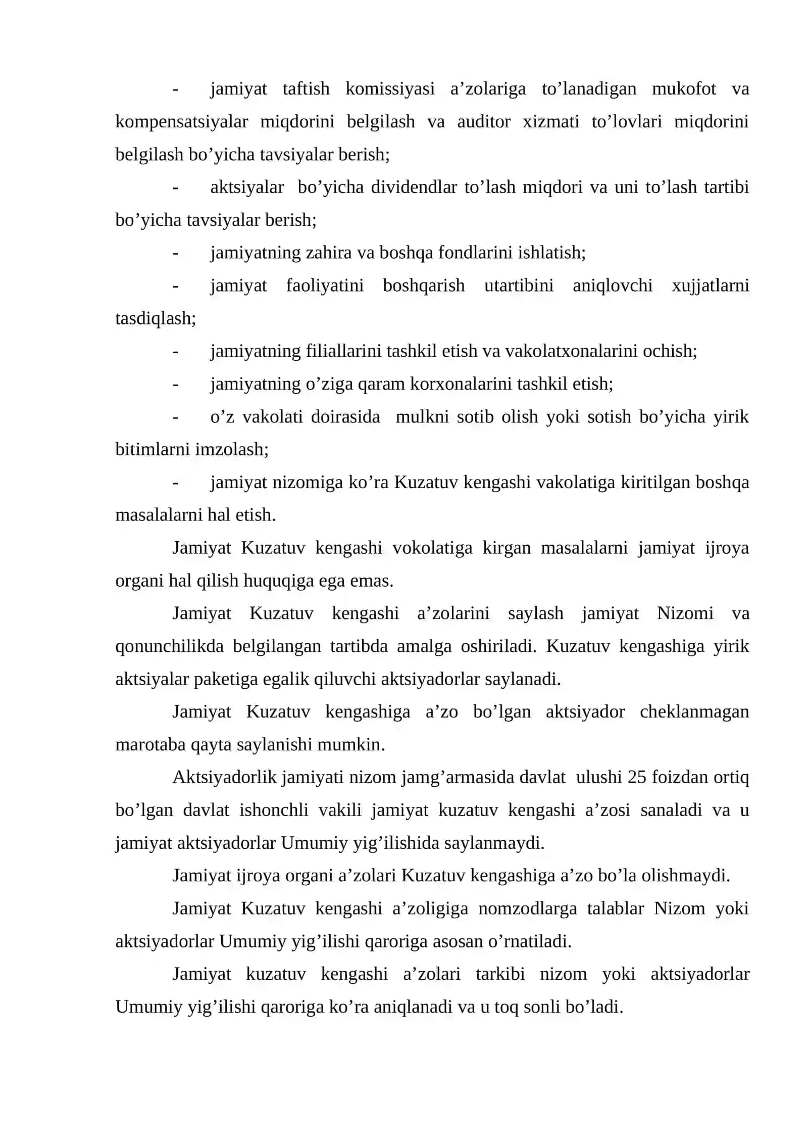 Aktsiyadorlik jamiyati Kuzatuv kеngashi 3