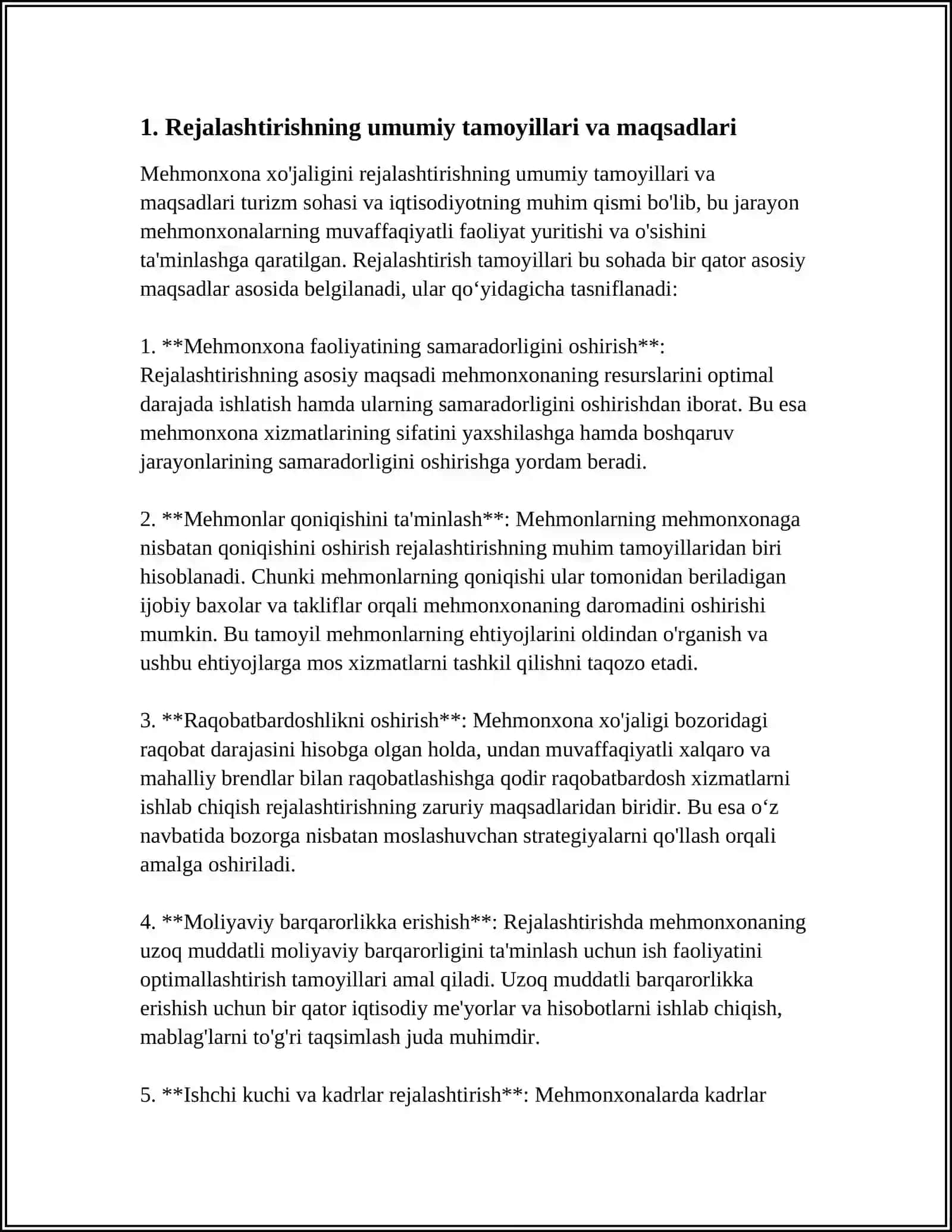 MEHMONXONA XO'JALIGINI REJALASHTIRISHNING TAMOYILLARI 3