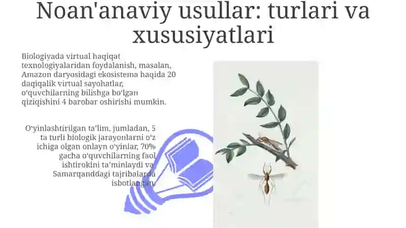 Biologiya darslarida noan'anaviy usullarni qõllash metodologiyasi 3