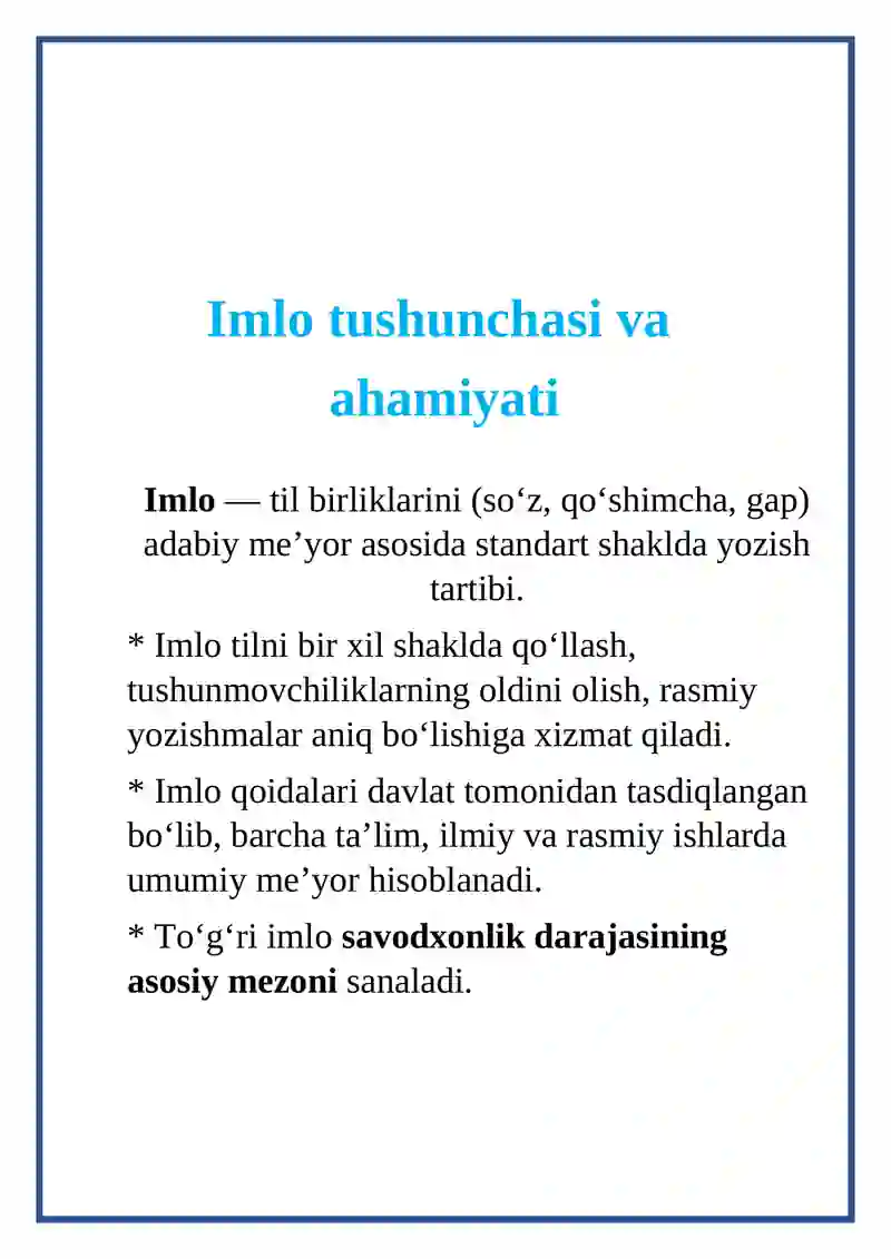 Imlo qoidalari 3