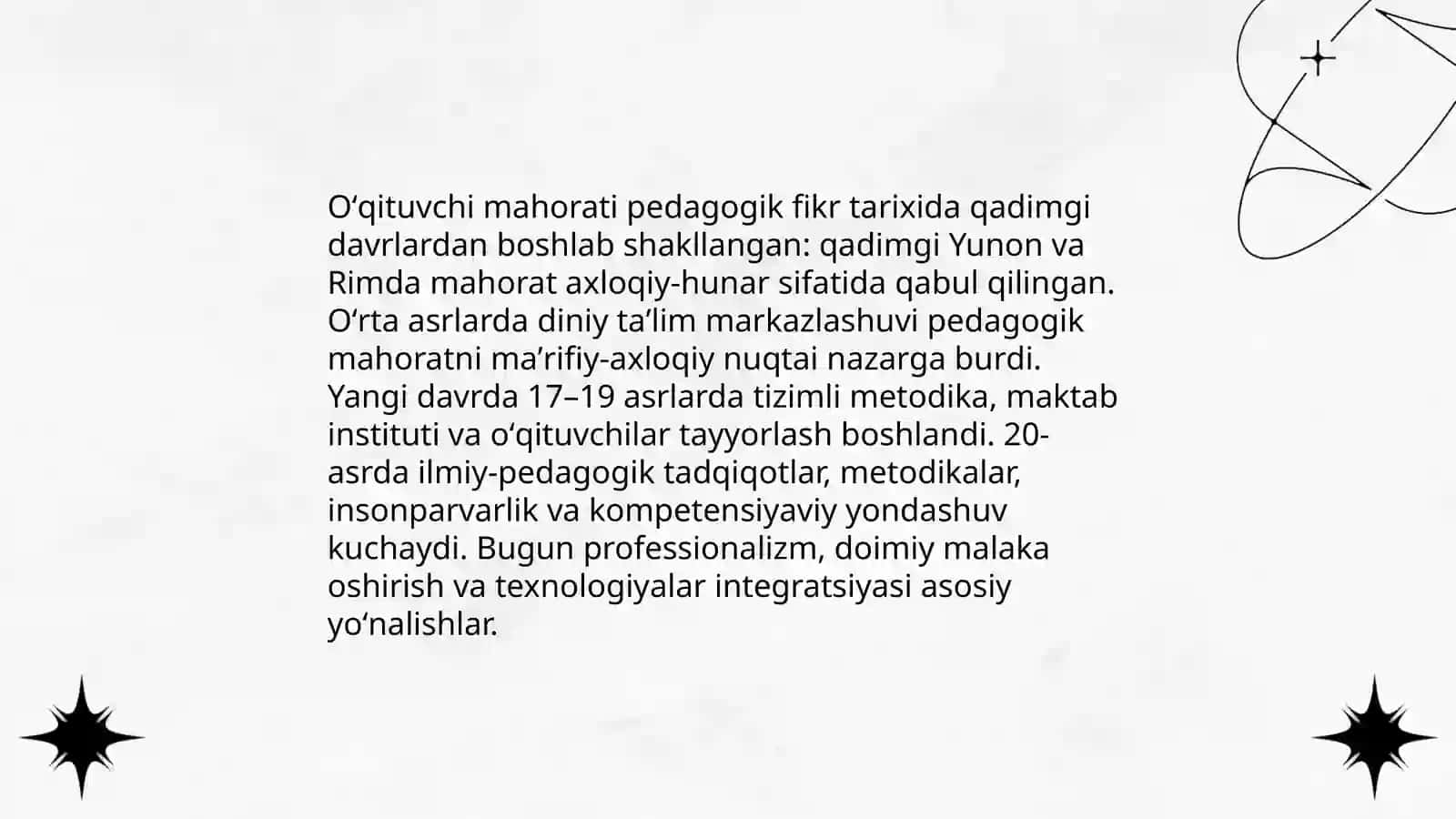 PEDAGOGIK FIKR TARIXI VA MAKTAB AMALIYOTIDA OʻQITUVCHI MAHORATI MASALALARI 3