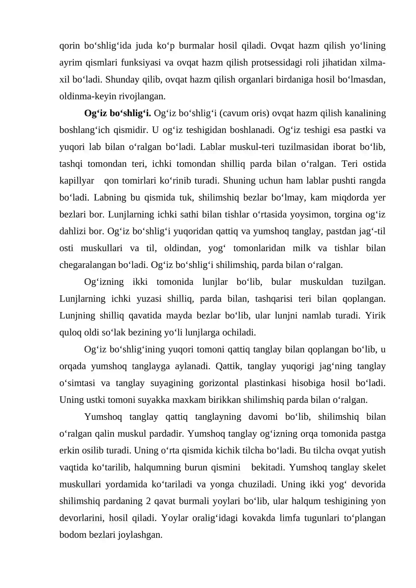 6-MA’RUZA OVQAT HAZM QILISH SISTEMASI. OG’IZ BO’SHLIG’I, HALQUM VA QIZILO’NGACHNING TUZILISHI 3