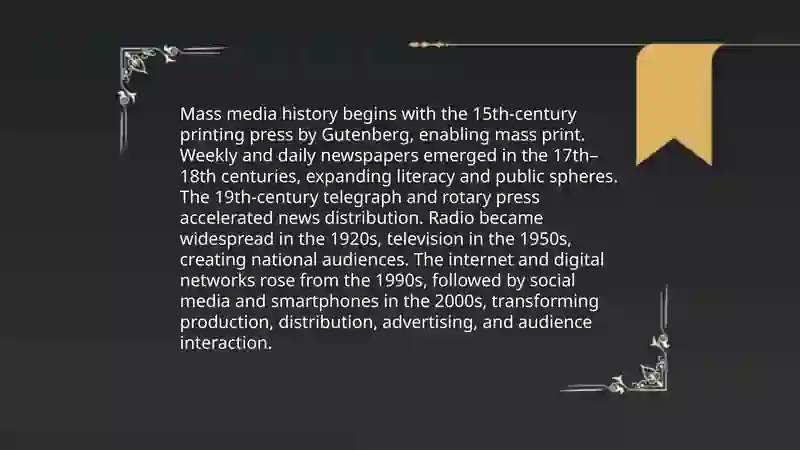 Mass media history 3