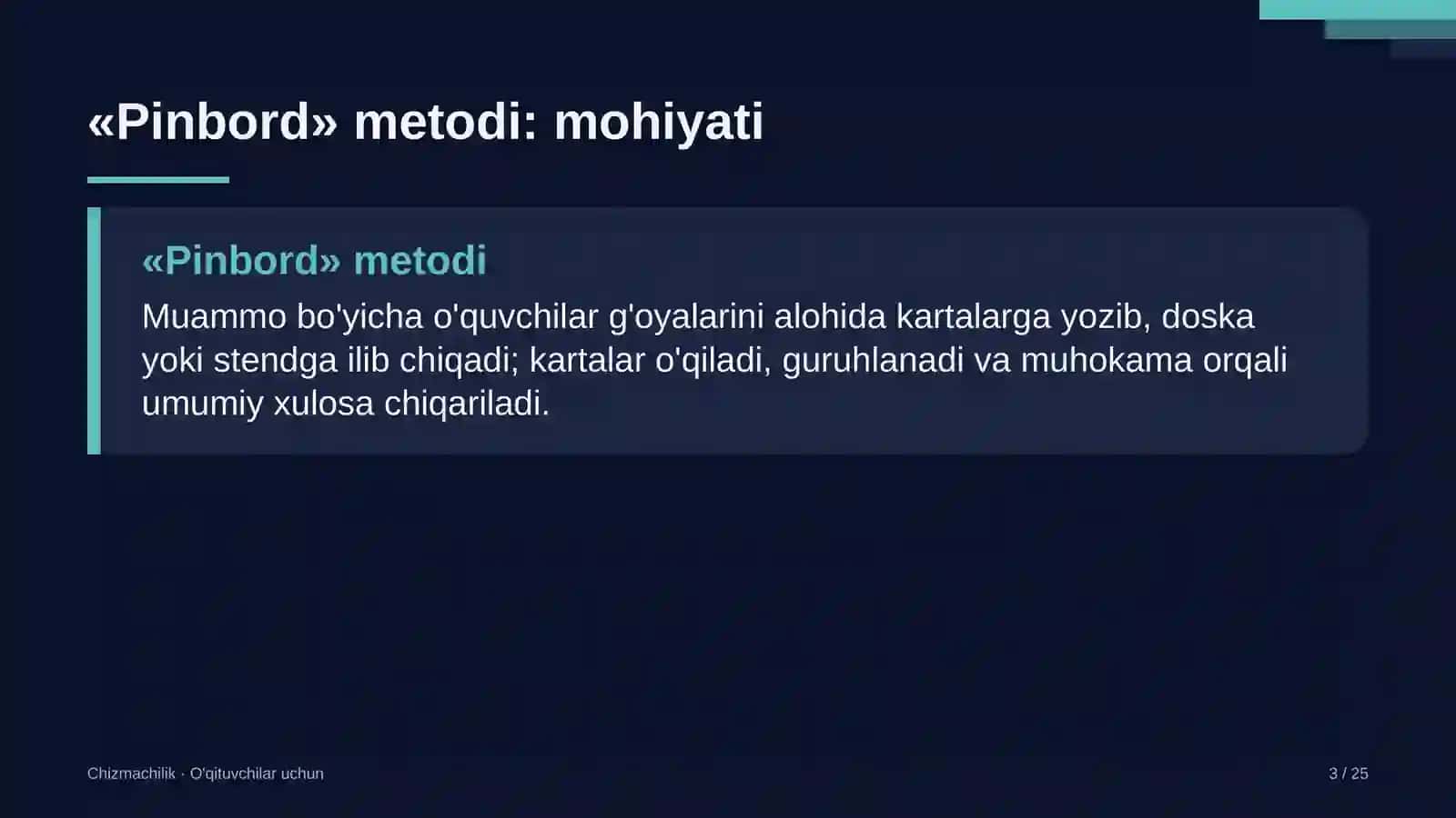 chizmachilik darslarida pinbord metodidan foydalanish 4245 3