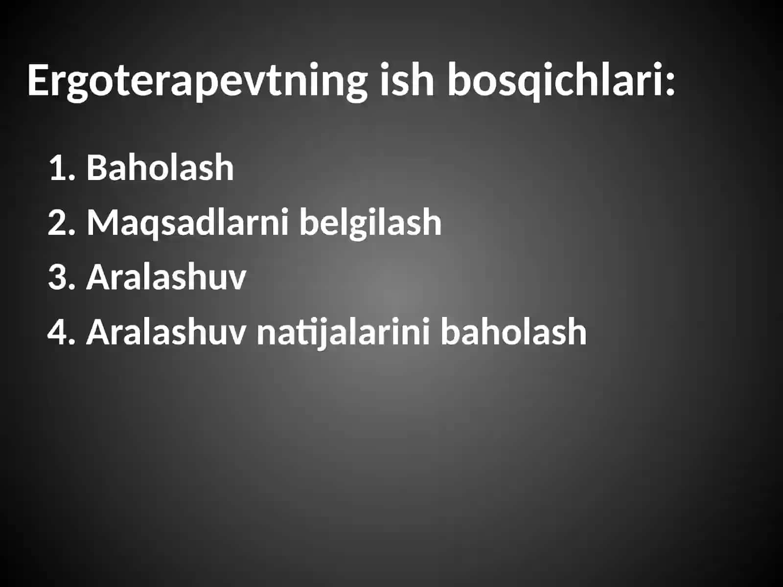 Ergoterapiya - bemor hayotiy ko'nikmalarini tiklash fani 3
