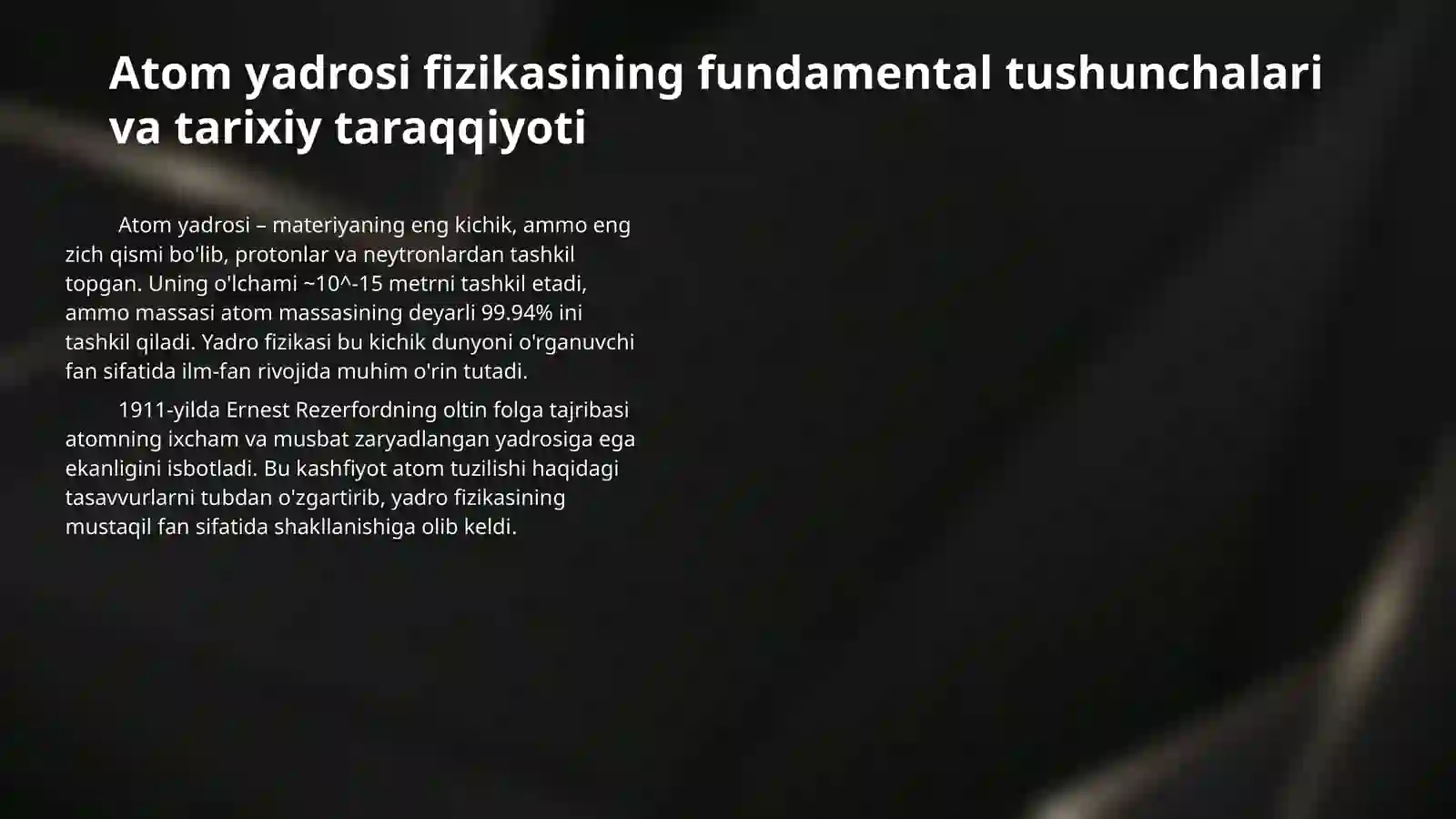 Atom yadrosi fizikasi 3
