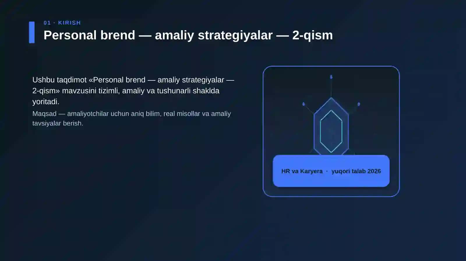 Personal brend — amaliy strategiyalar — 2-qism 3