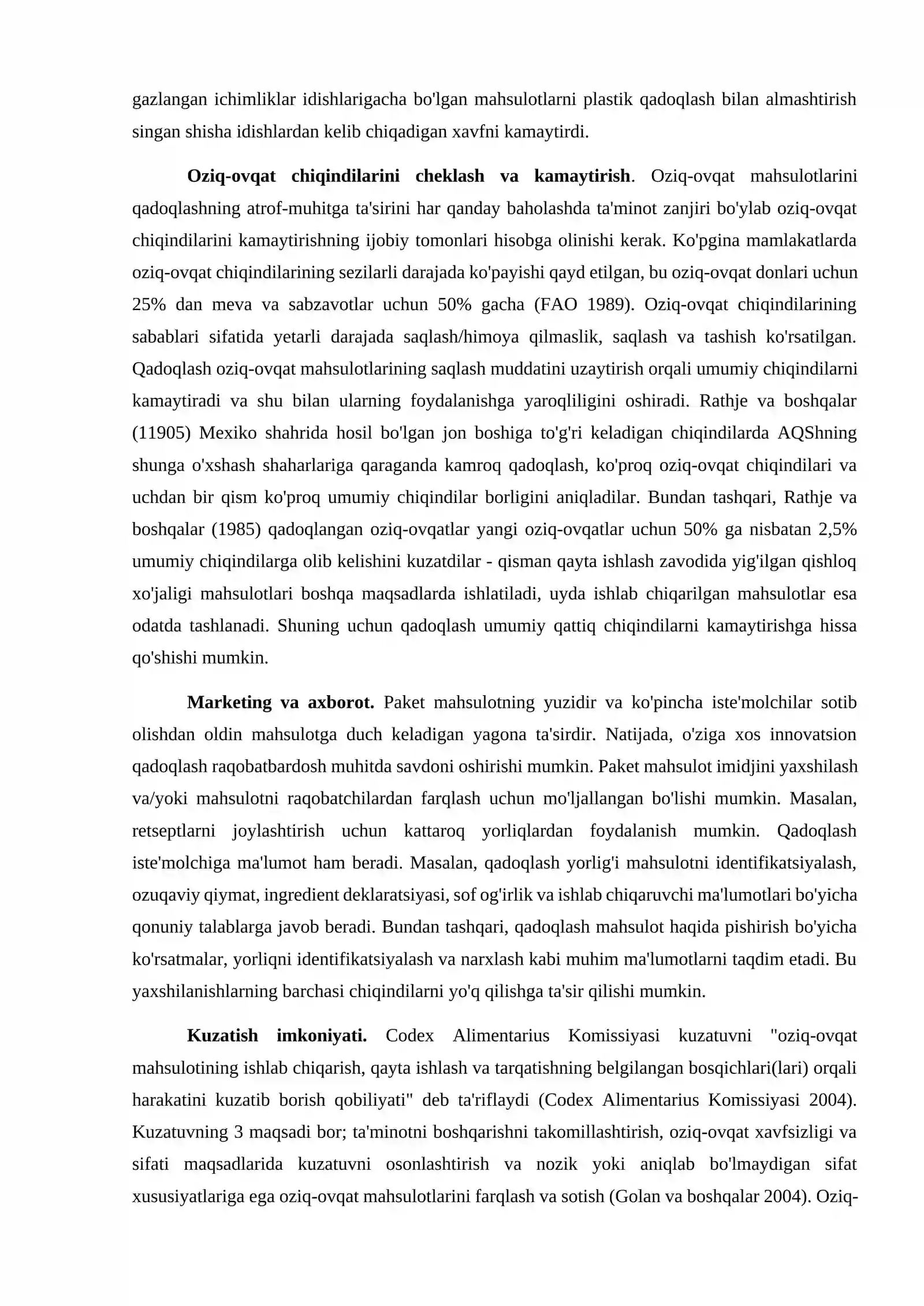 Oziq ovqat mahsulotlarini saqlashga paketlar. “Kimyoviy soatlar”ning xavfsiz varianti. 3
