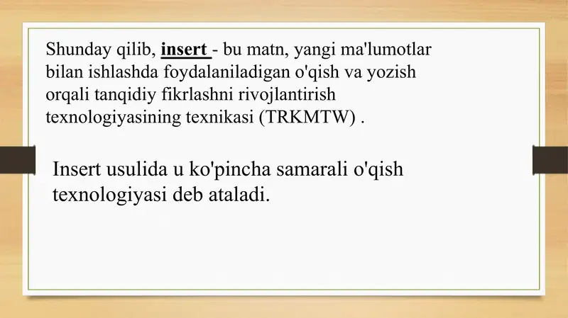 Insert metodi 3