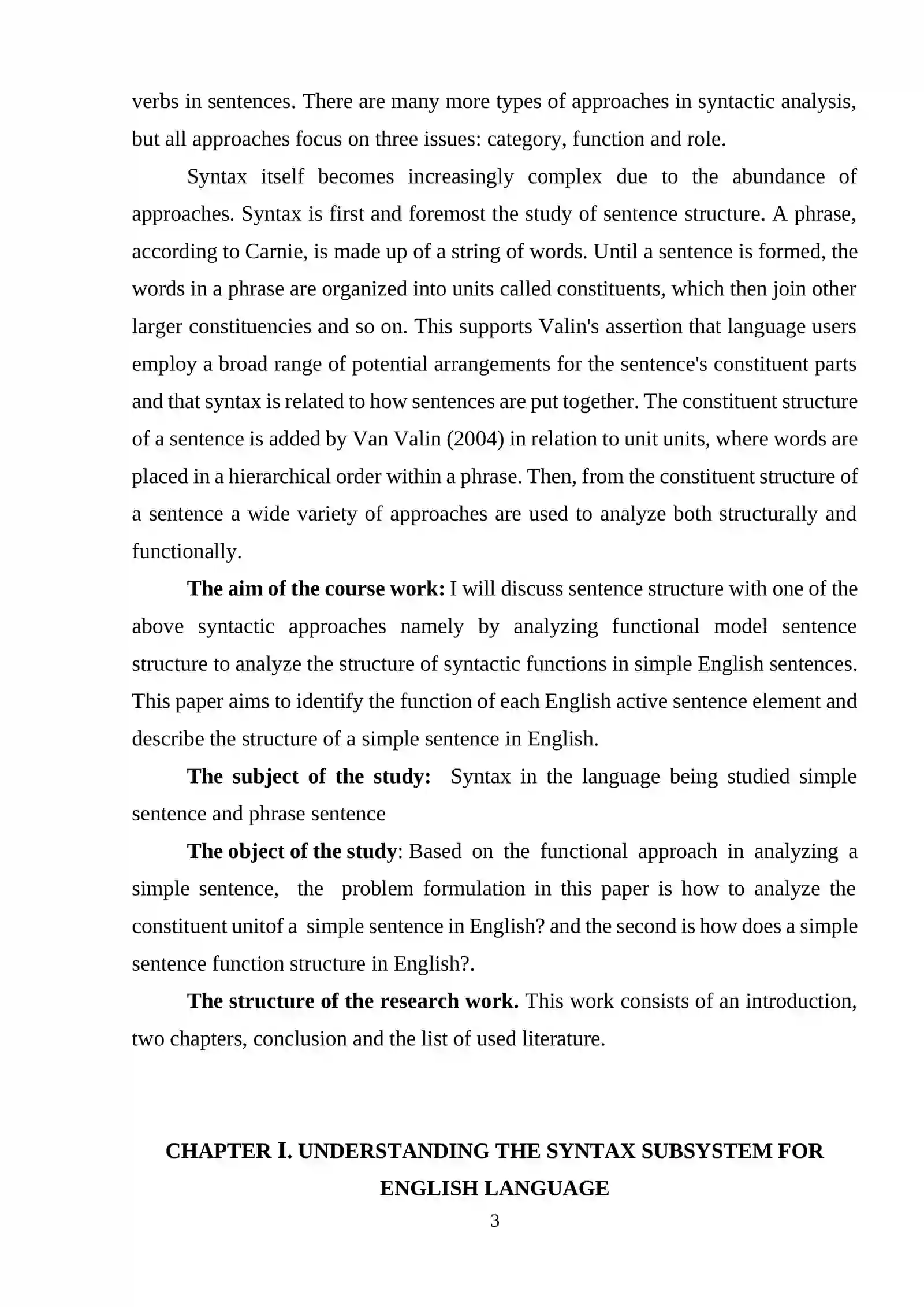 SYNTAX IN THE LANGUAGE BEING STUDIED SIMPLE SENTENCE AND PHRASE SENTENCE 3