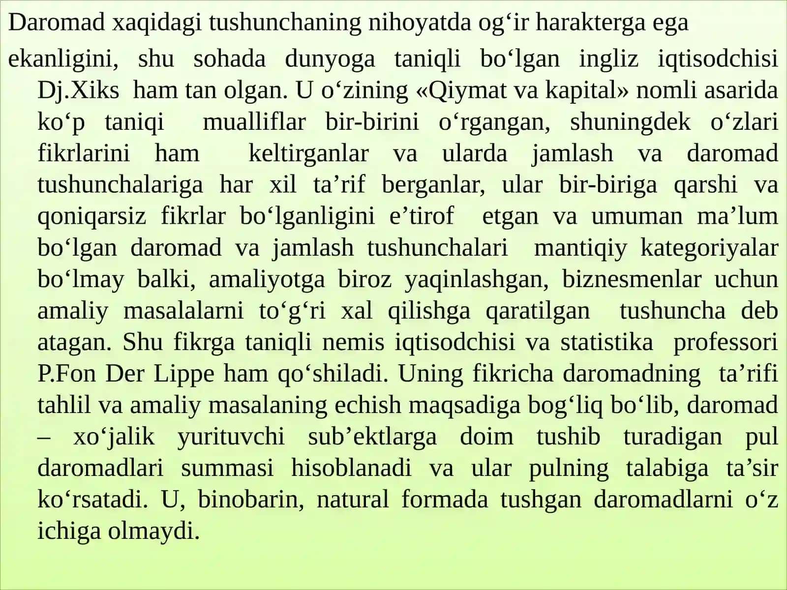 Daromad xajmiga ta’sir etuvchi ekstensiv va intensiv omilların ta’limoti 3