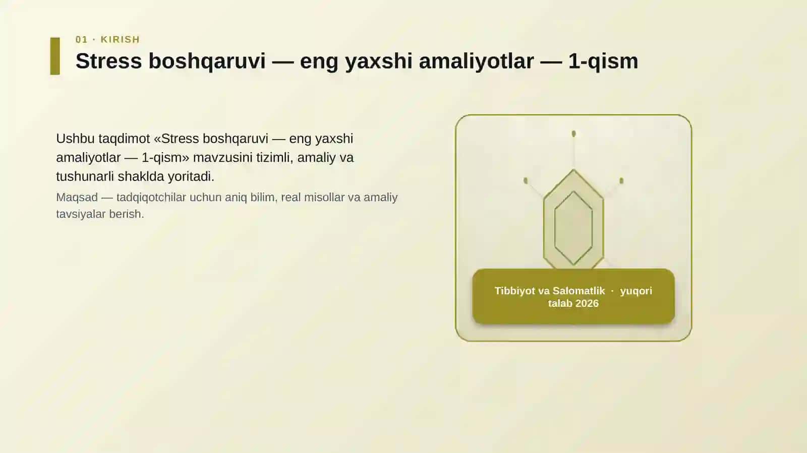Stress boshqaruvi — eng yaxshi amaliyotlar — 1-qism 3