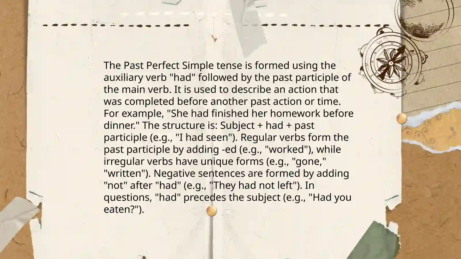 Past Perfect Simple 3