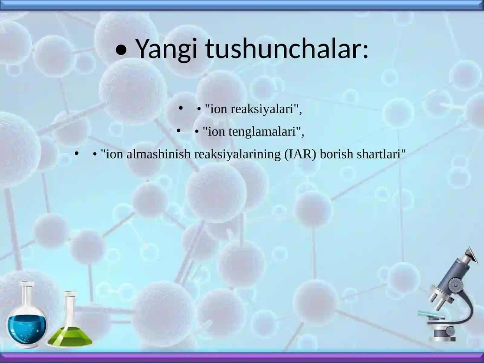 Kimyo - Ion almashinish reaksiyalari 3