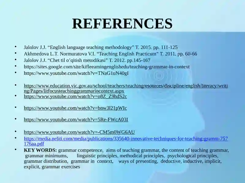 TECHNOLOGIES OF TEACHING GRAMMAR 3