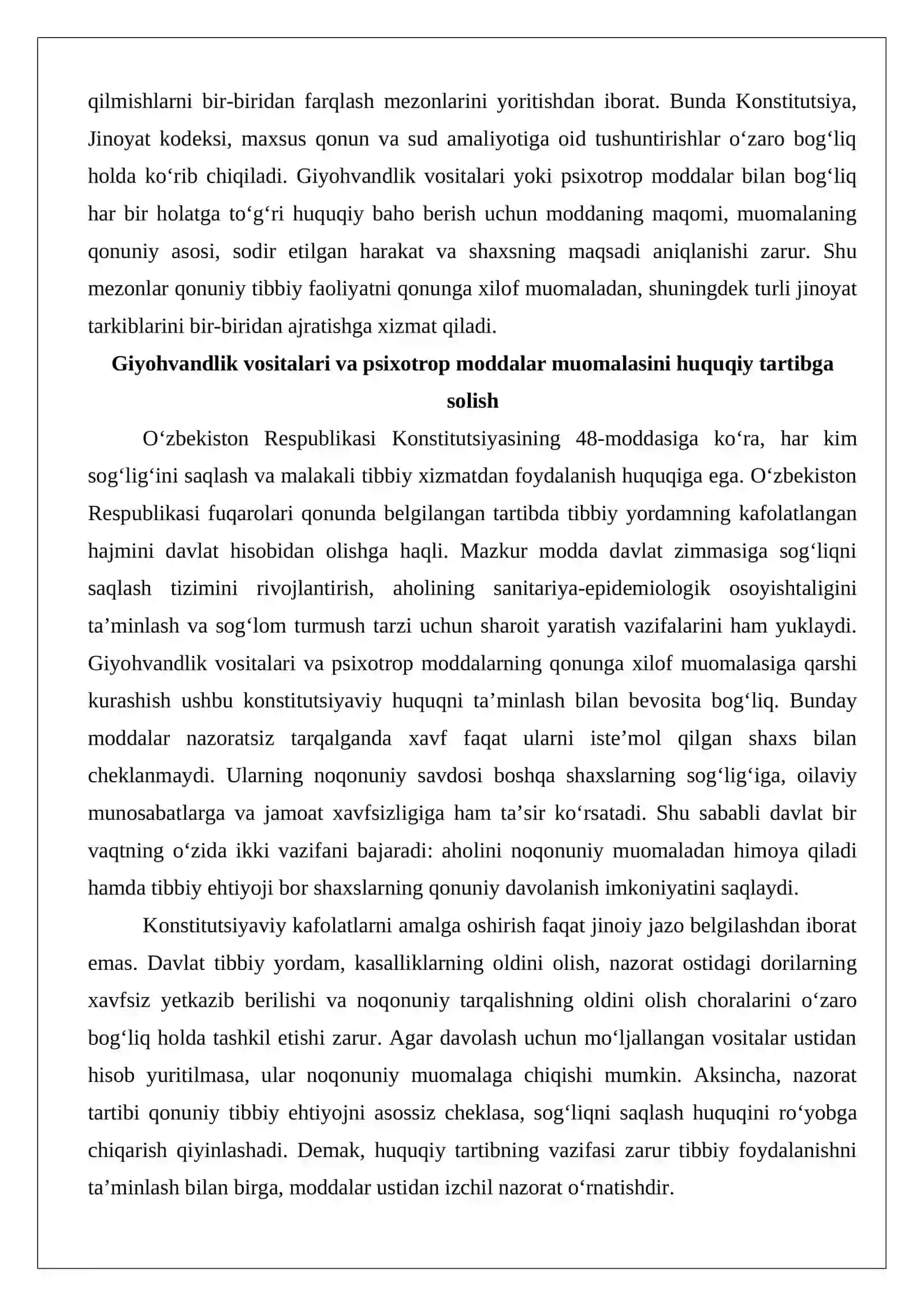 Giyohvandlik vositalari va psixotrop moddalar bilan qonunga xilof ravishda muomala qilishdan iborat jinoyatlar 3
