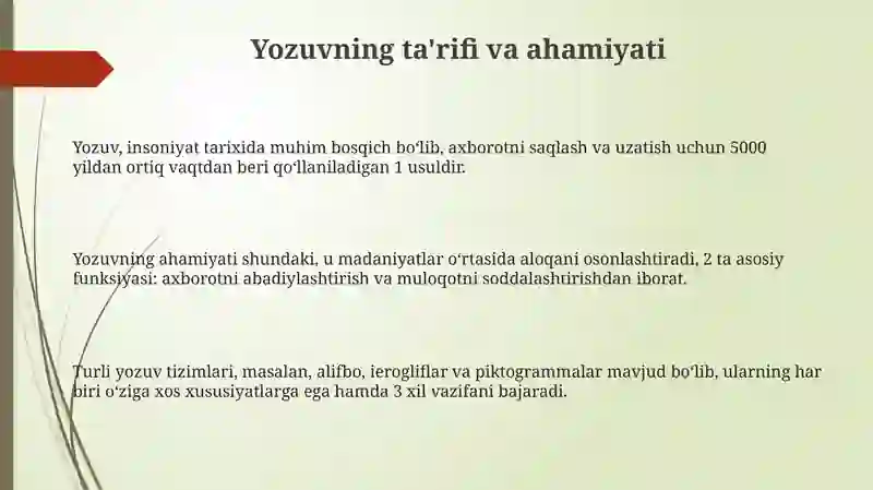 Yozuv va uning tutlari 3