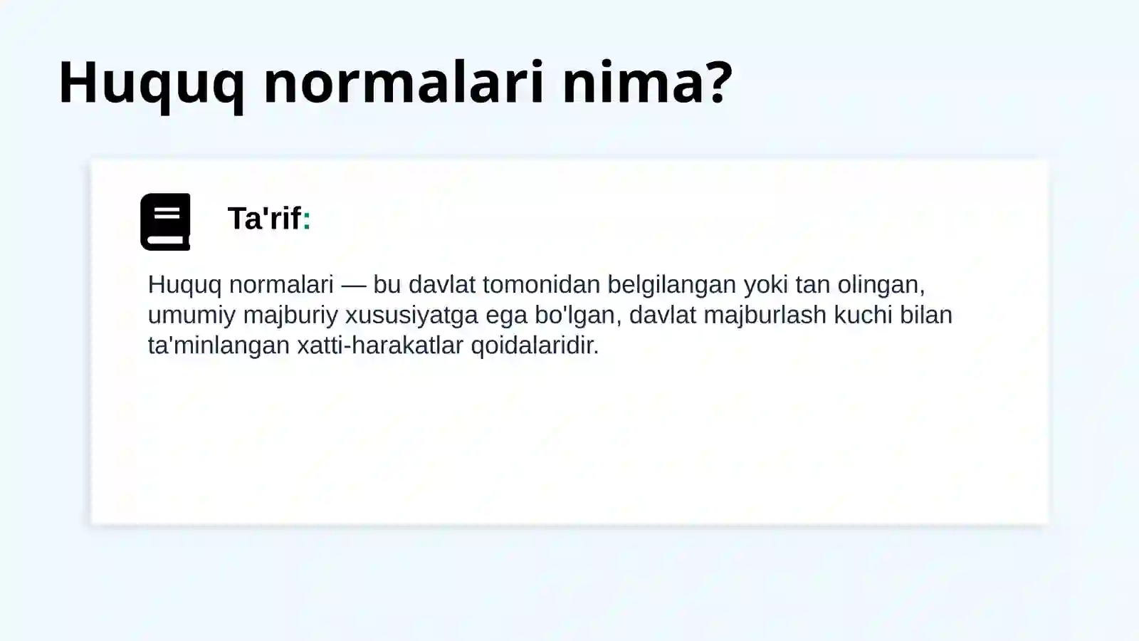 HUQUQ NORMALARI 3