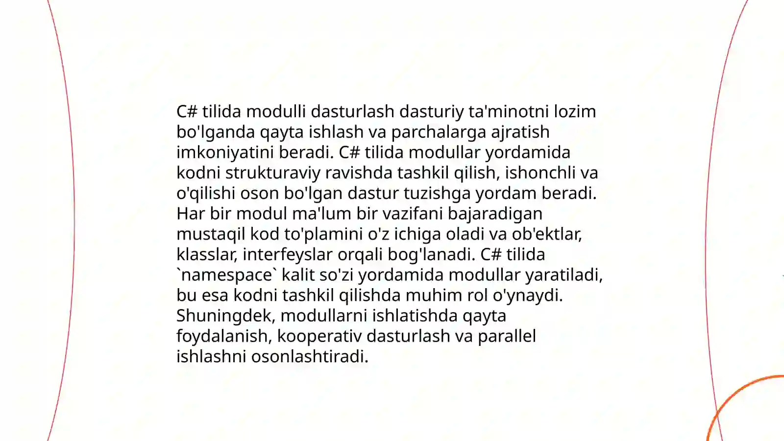 C# va boshqa tillarda ( Pascal, C++) modulli dasturlash 3