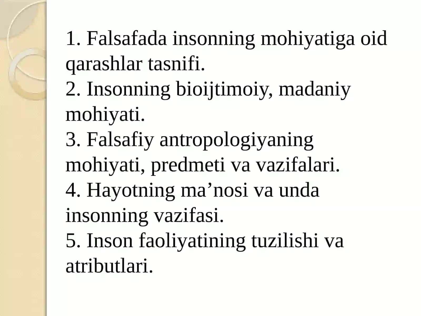 Inson Falsafasi (Falsafiyantropologiya) 3