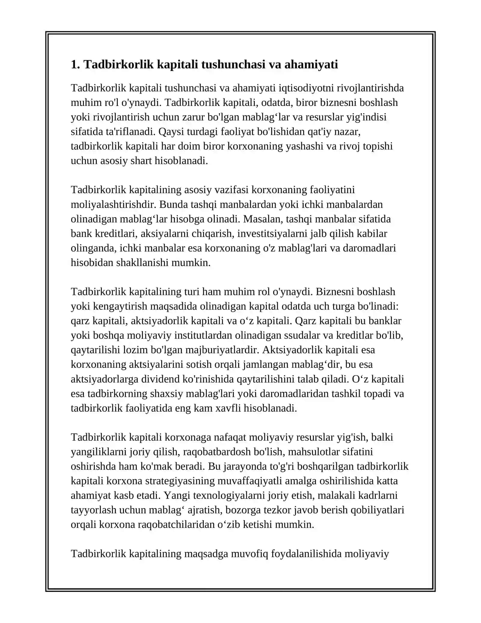 TADBIRKORLIK KAPITALI 3
