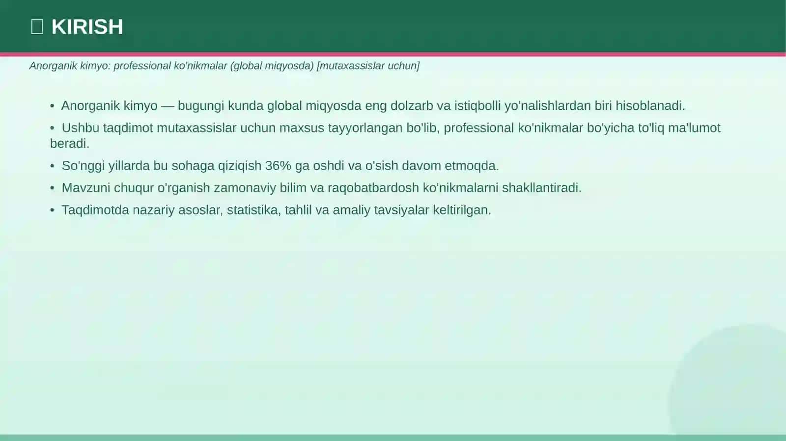 ANORGANIK KIMYO Professional Taqdimot 3