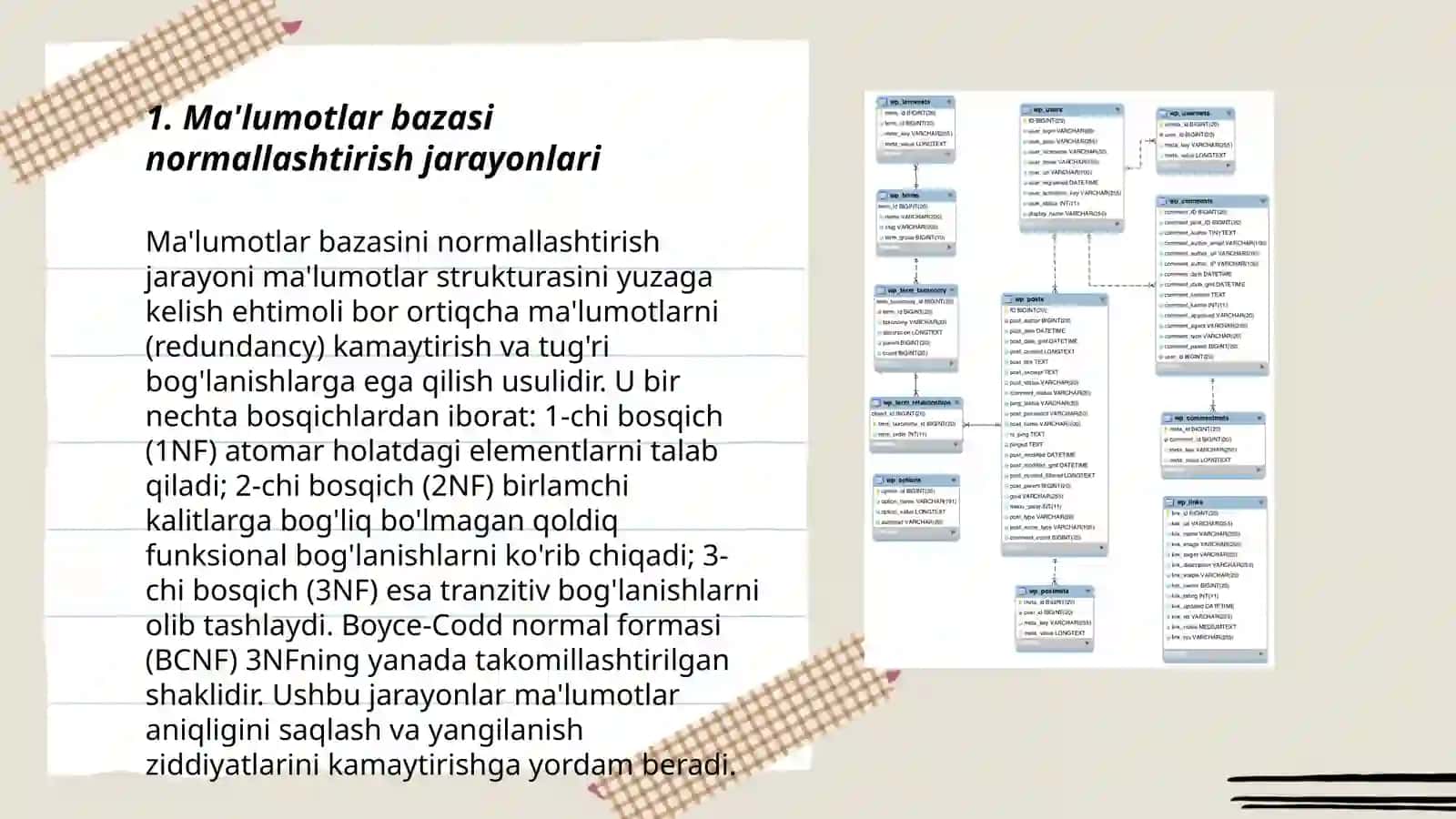 Accesda jadvallarni o'zoro bog'lash 3