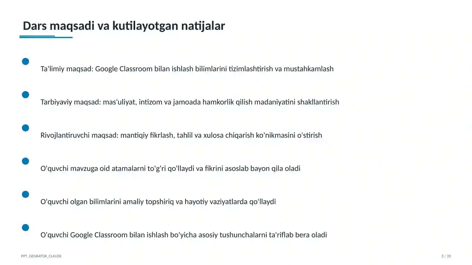 Google Classroom bilan ishlash 3