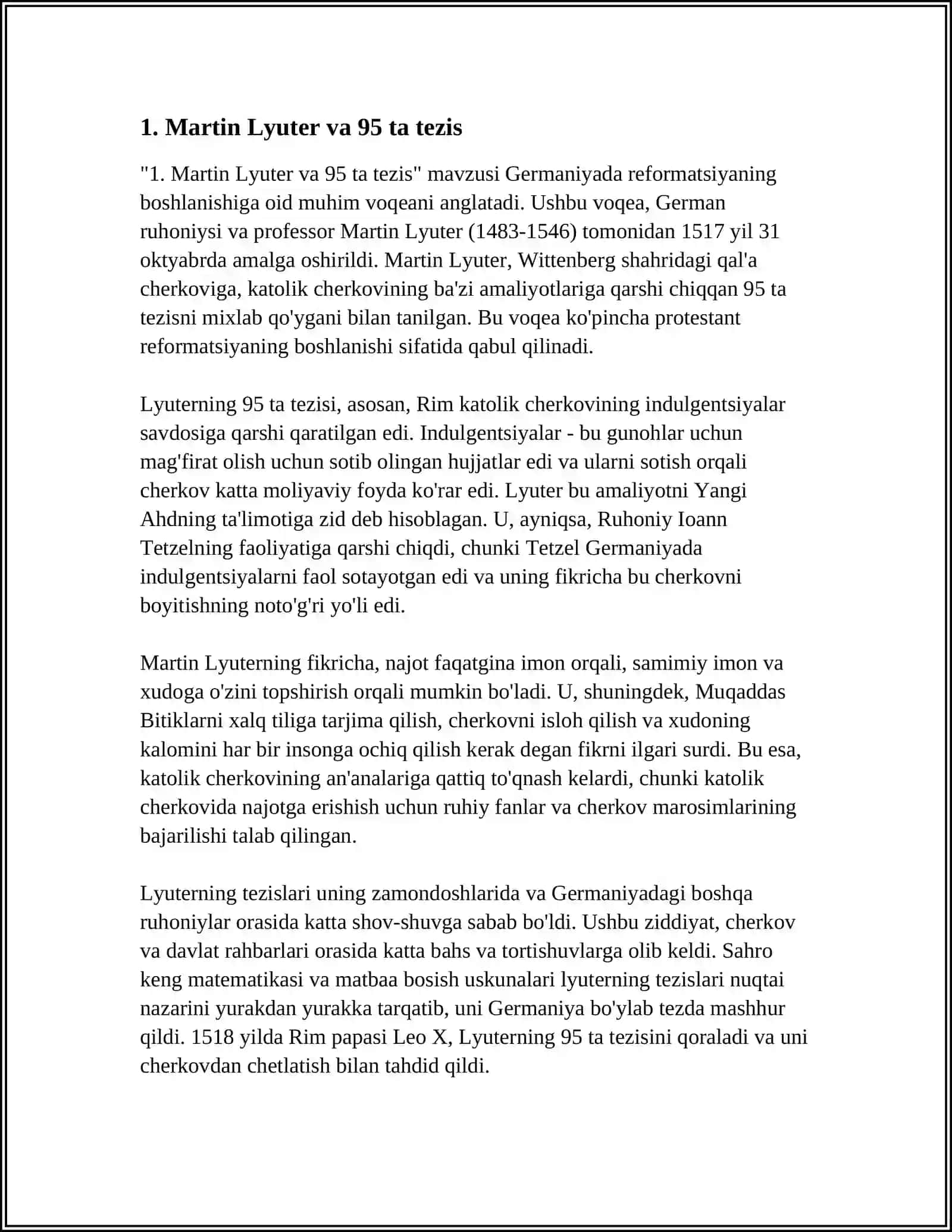 GERMANIYADA REFORMATSIYANING BOSHLANISHI 3