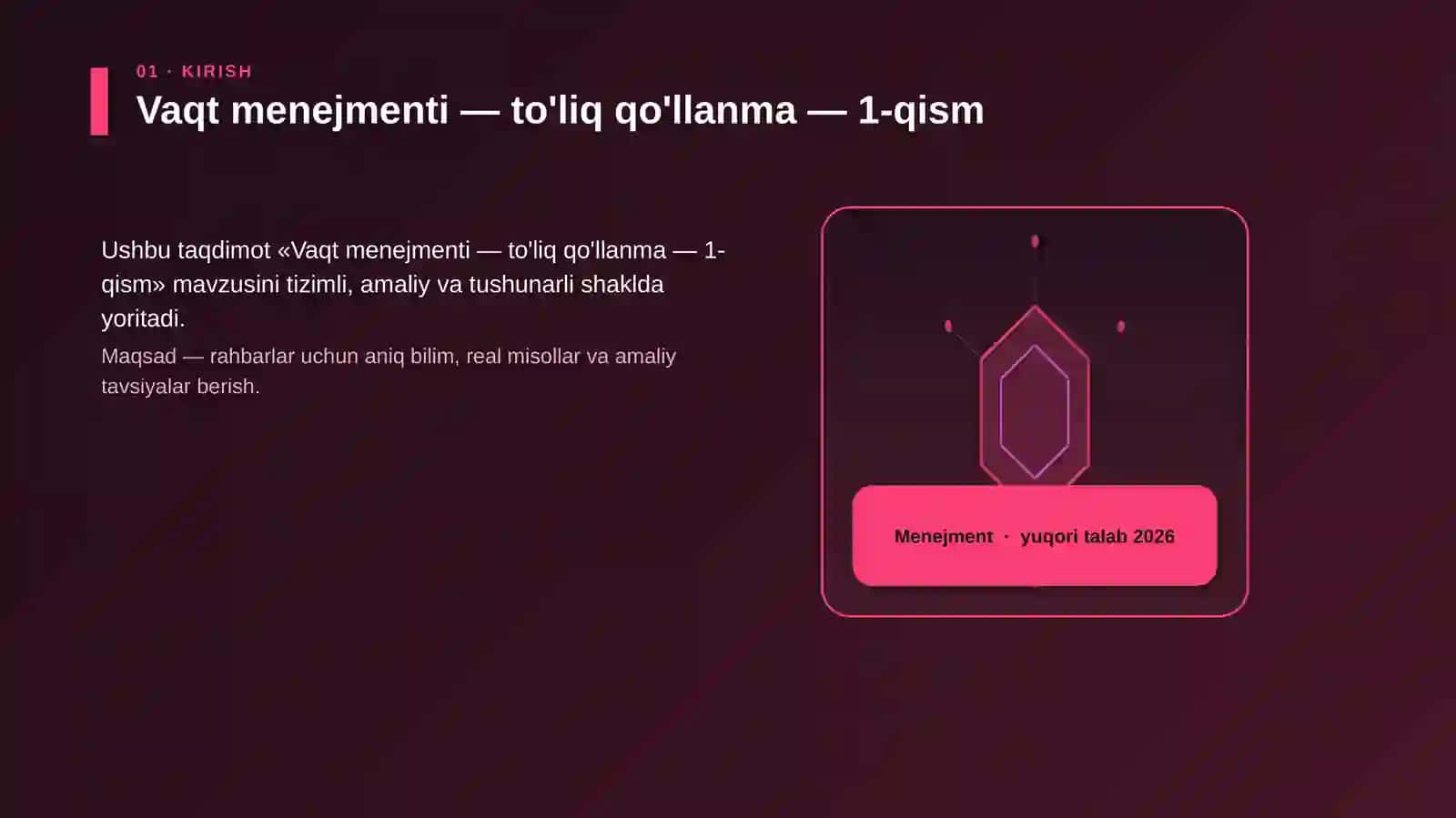 Vaqt menejmenti — to'liq qo'llanma — 1-qism 3