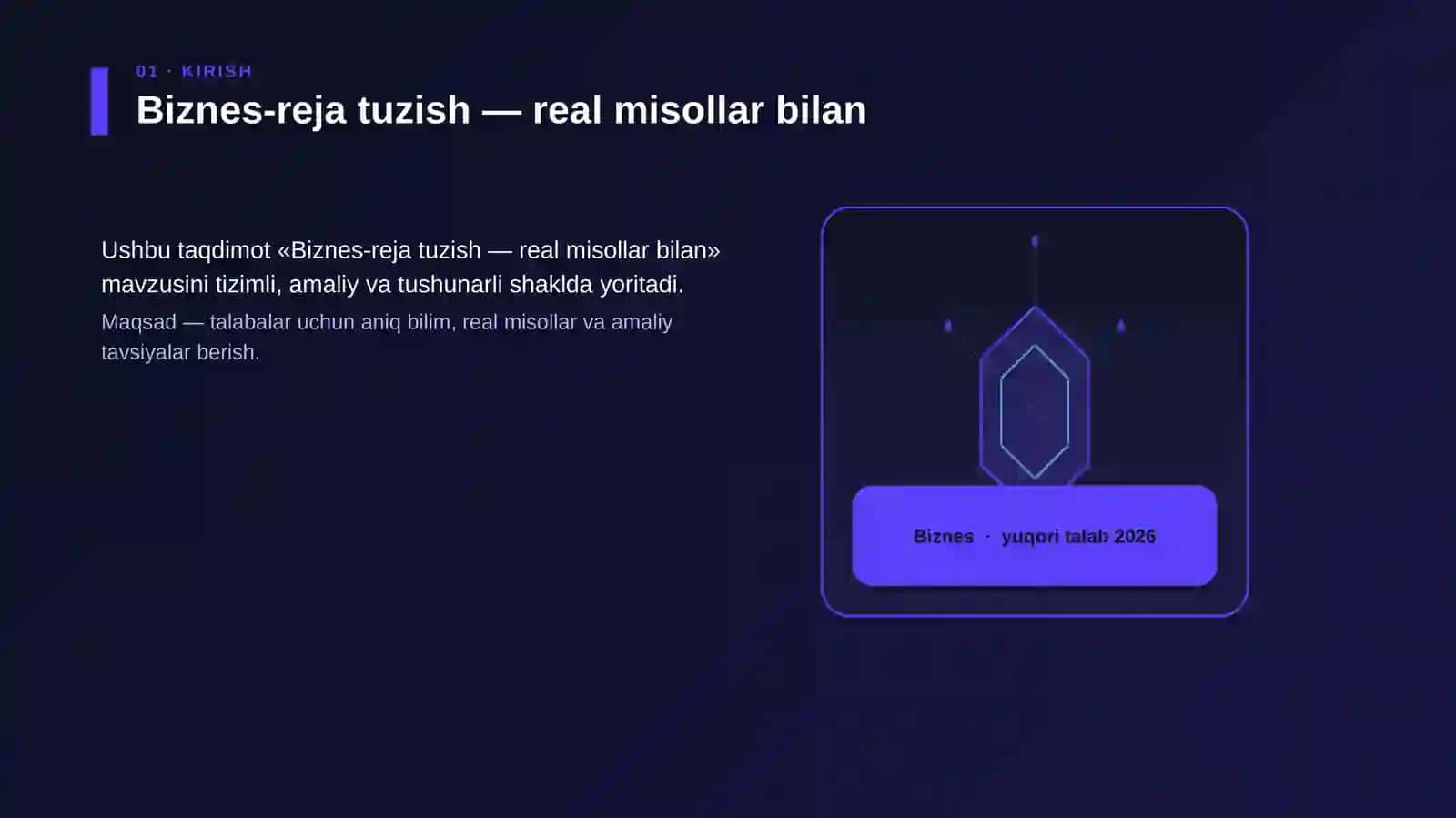 Biznes-reja tuzish — real misollar bilan 3