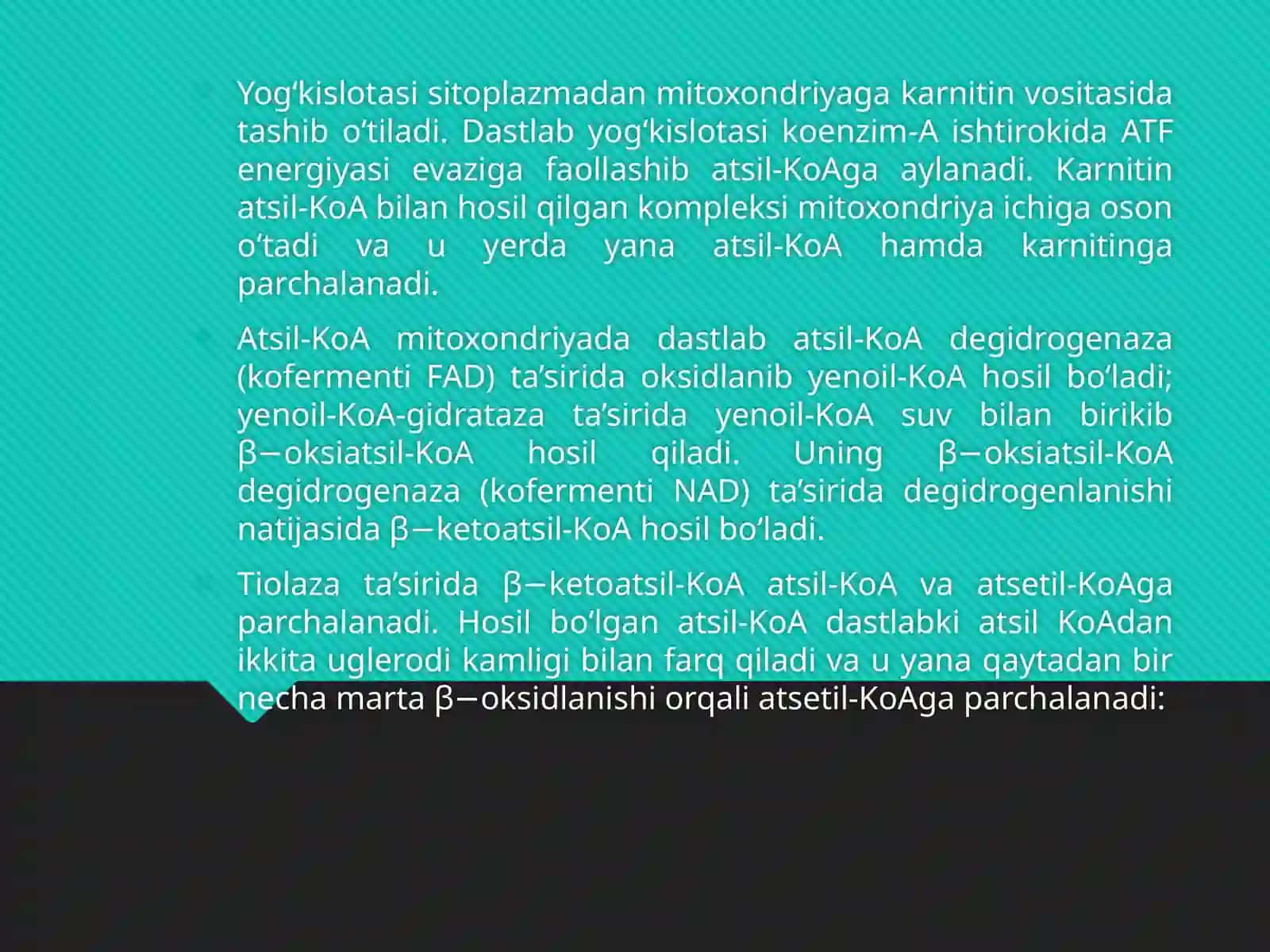Yog’larning oraliq almashinuvi 3