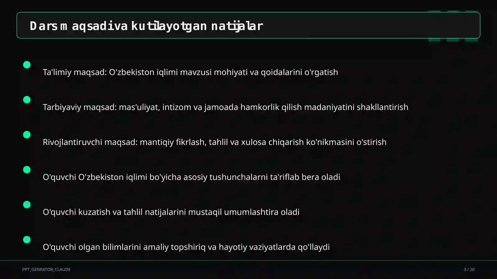 O'zbekiston iqlimi (8-sinf) 3