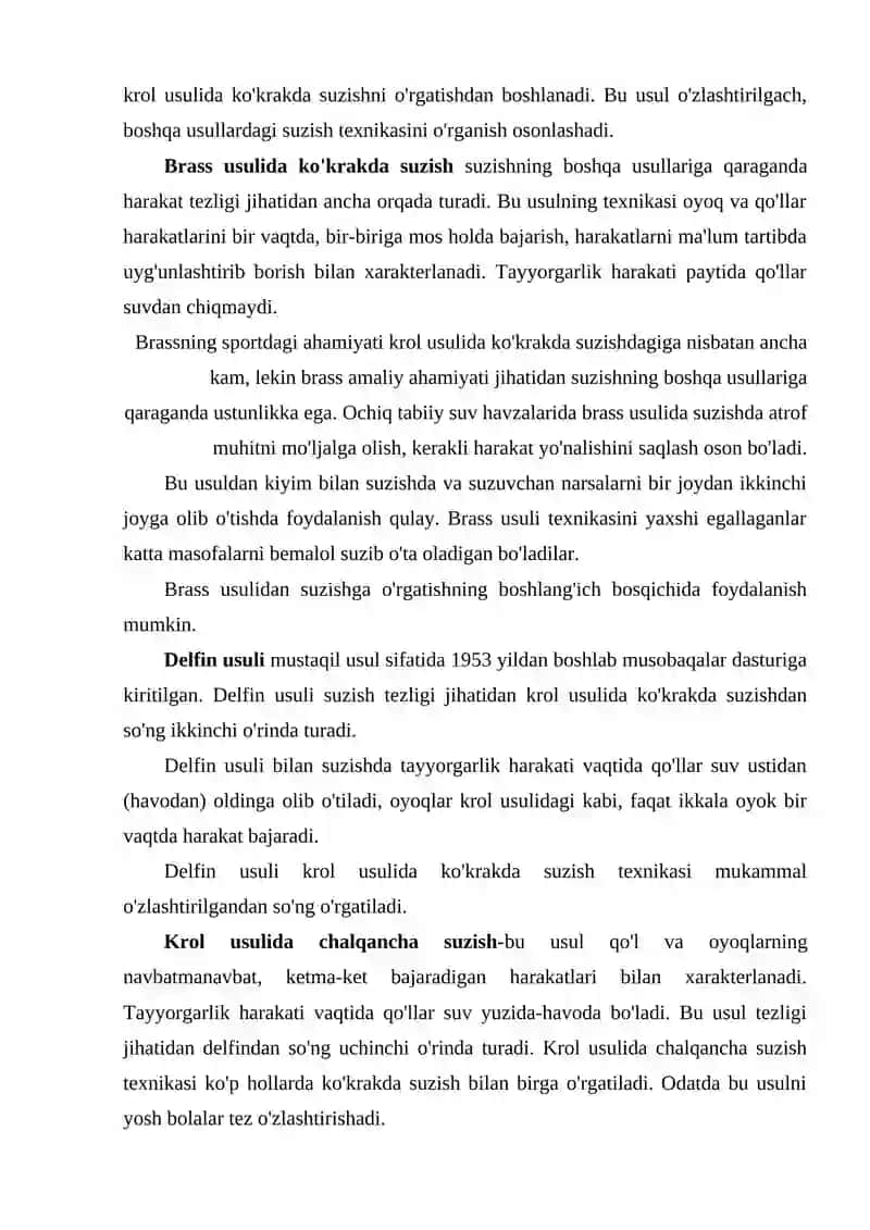 Suzish sporti turlari 3
