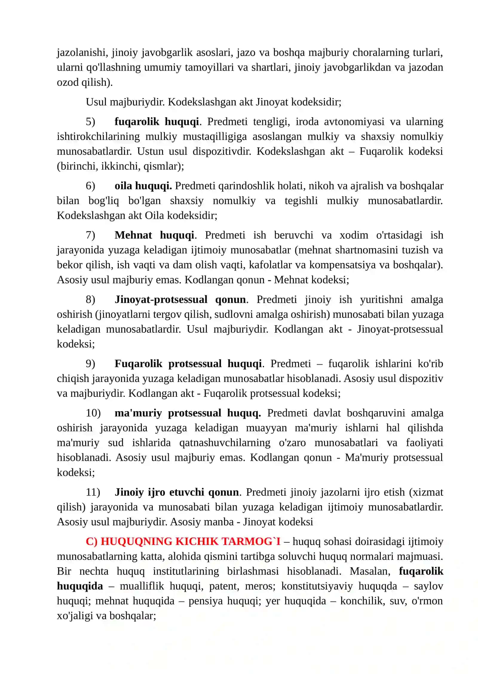 HUQUQ VA QONUNCHILIK: TUSHUNCHALAR, TUZILISH, O'ZARO BOG'LIQLIK. HUQUQIY TIZIM: TUSHUNCHA, TURLARI 3