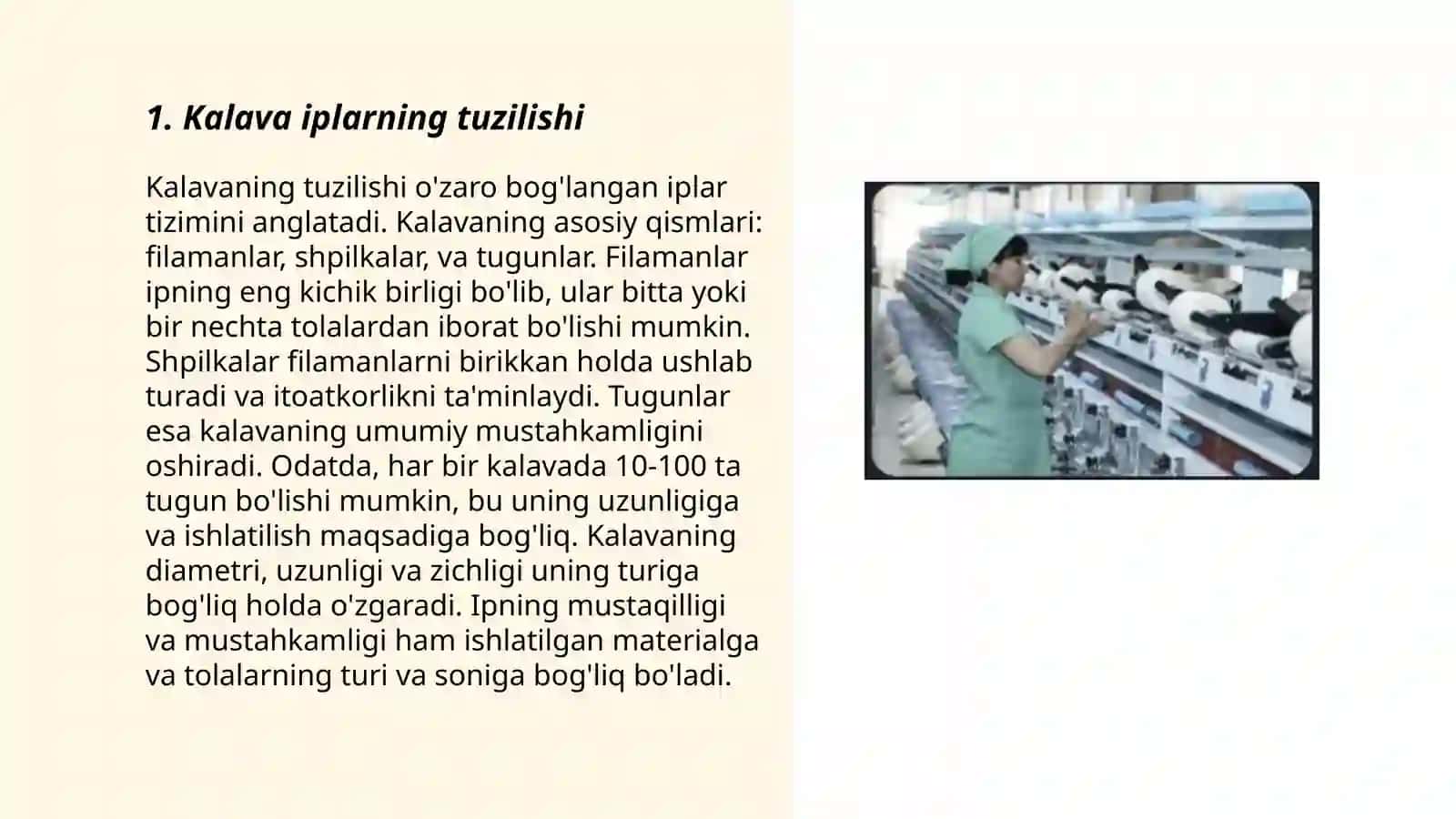 Kalava iplarning xossalari 3