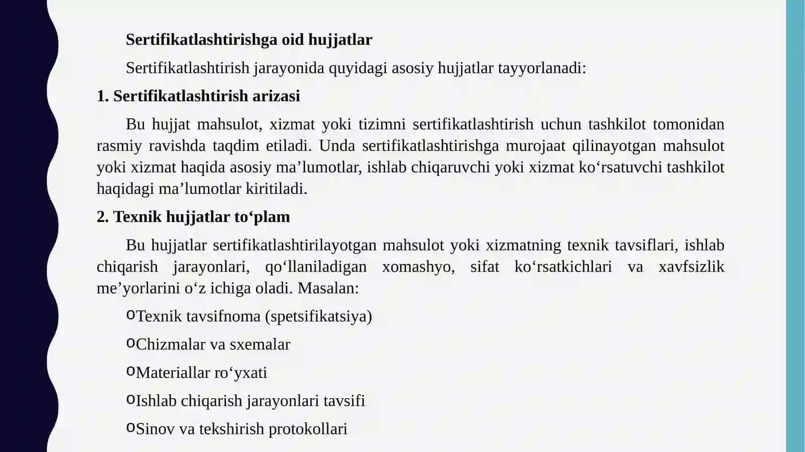 Sertifikatlashtirishga oid hujjatlar 3