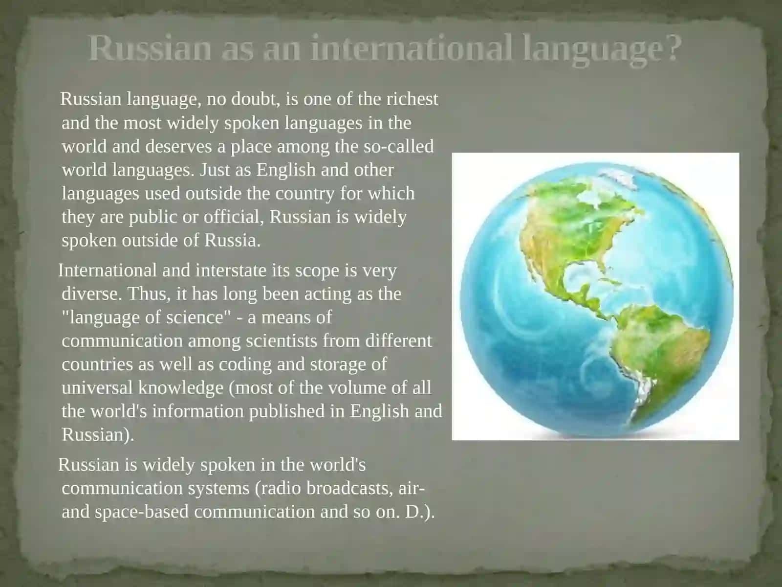 Russian as an international language 3
