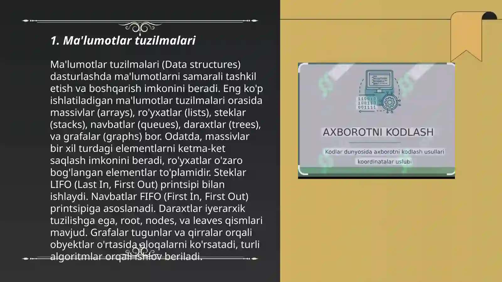 Ma'lumotlar tuzilmalari 3