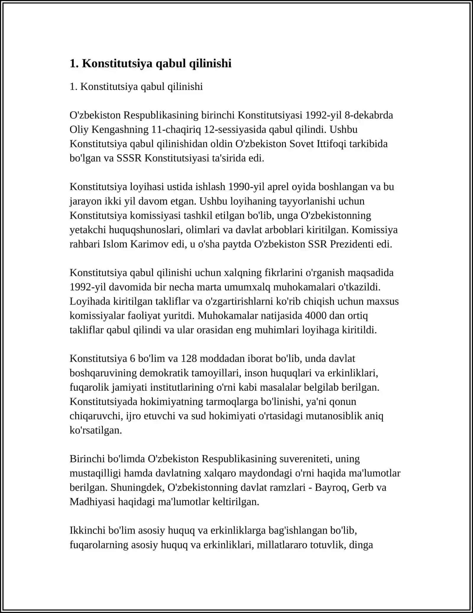 MUSTAQILLIK YILLARIDA DAVLAT BOSHQARUVI TIZIMIDA AMALGA OSHIRILGAN ISLOHOTLAR 3