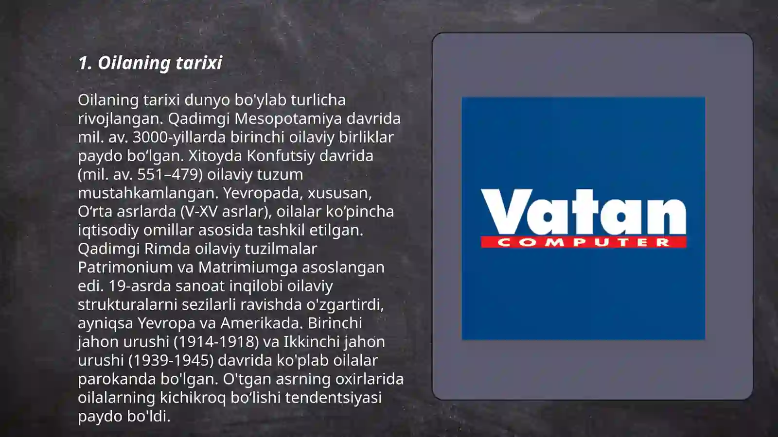 Oilaning Tarixi 3